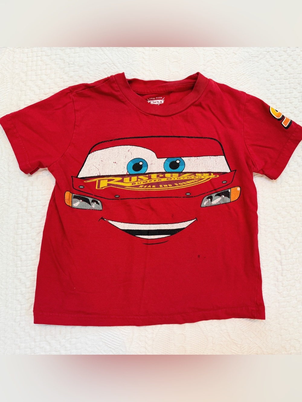 Lightning McQueen Cars Tee Shirt Kids 5T Red Pixar